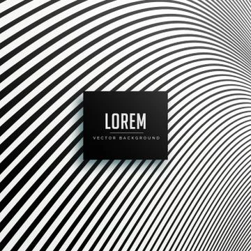 Minimal black lines wavy background Stock Illustration