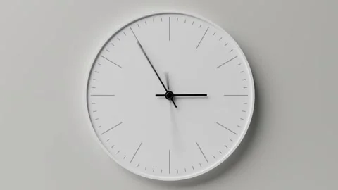 Minimal Black Wall Clock Timelapse Fast Passage of Time Concept Видео 335188541