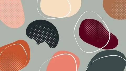 Minimal blob halftone background Stock Illustration