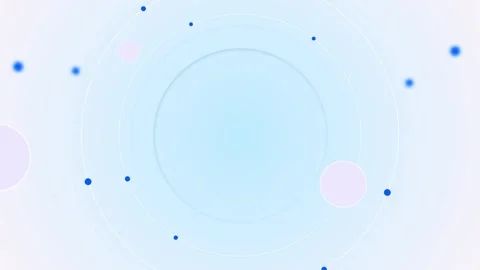 Minimal blue abstract circle soft pastel gradients, orbital dots, clean round ca Stock Footage 340399048