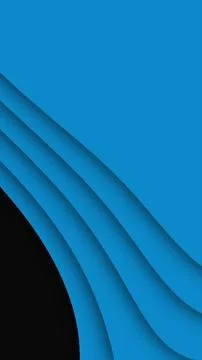 Minimal blue abstract composition with layered curved shapes, resembling a .. Stock Illustration