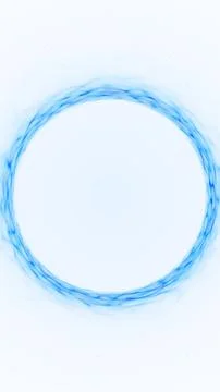Minimal blue circular energy ring made of fine digital waves. Clean futuris.. イラスト素材