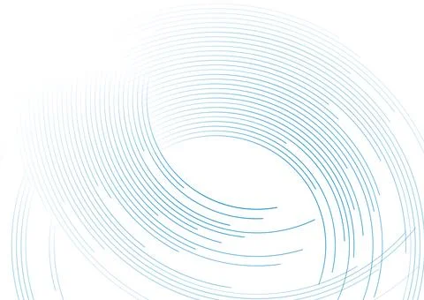 Minimal blue circular lines abstract geometric tech background 스톡 일러스트