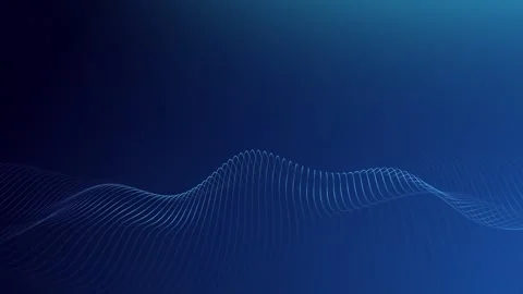 Minimal blue digital waveform landscape, smooth linear wave grid flowing ac.. 스톡 동영상 332842867