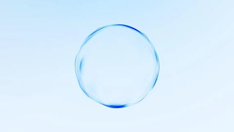 Minimal blue glass sphere on soft gradient background. Clean abstract compo.. Stock Illustration