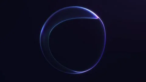 Minimal blue gradient glowing orb with soft futuristic energy flow and clea.. Stock Illustration