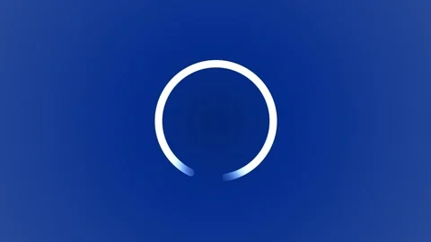 Minimal blue loading circle background progress ring, gradient field, modern int Stock Footage 340413977