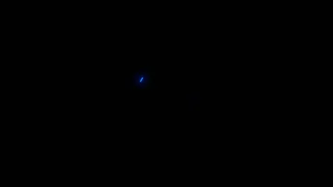 Minimal blue loading ring small glowing arc, black empty space, simple digital w Stock Footage 340568923