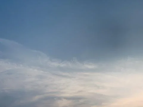 Minimal Blue Sky with Wispy Clouds and Copy Space in Jakarta Stock Photos