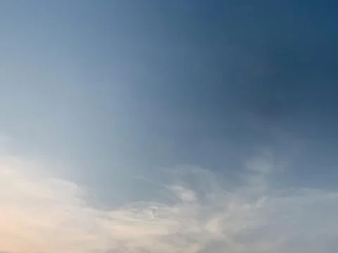 Minimal Blue Sky with Wispy Clouds and Copy Space in Jakarta Stock Photos