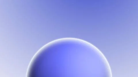 Minimal blue sphere with smooth gradient on pastel sky background. Elegant .. Stock Illustration