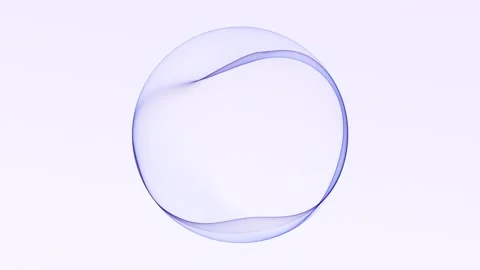 Minimal blue wave sphere on light background with clean flowing curves and .. Stock-Footage 332801829