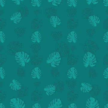 Minimal botanical art seamless pattern Stock Illustration