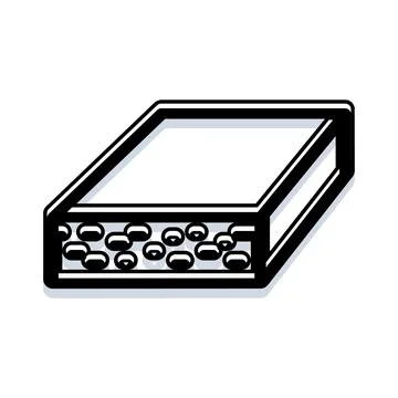 Minimal box containing objects graphic illustration 스톡 일러스트