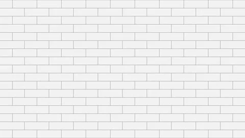 Minimal brick wall outline animation with grey line on soft white background. Video stock 331401466