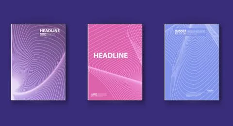 Minimal brochure design with halftone elements. Stock Illustration
