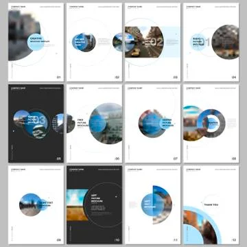 Minimal brochure templates with circle elements on white background. Templates Illustrazione stock