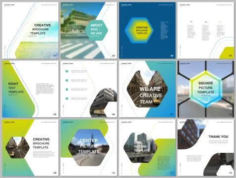 Minimal brochure templates with hexagonal design background, hexagon style Stock Illustration