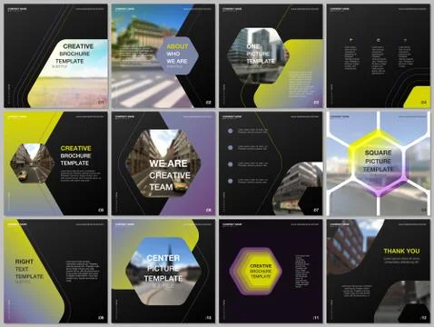 Minimal brochure templates with hexagonal design background, hexagon style Illustrazione stock
