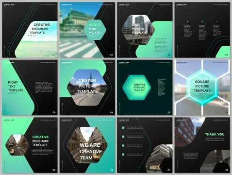 Minimal brochure templates with hexagonal design background, hexagon style Stock Illustration