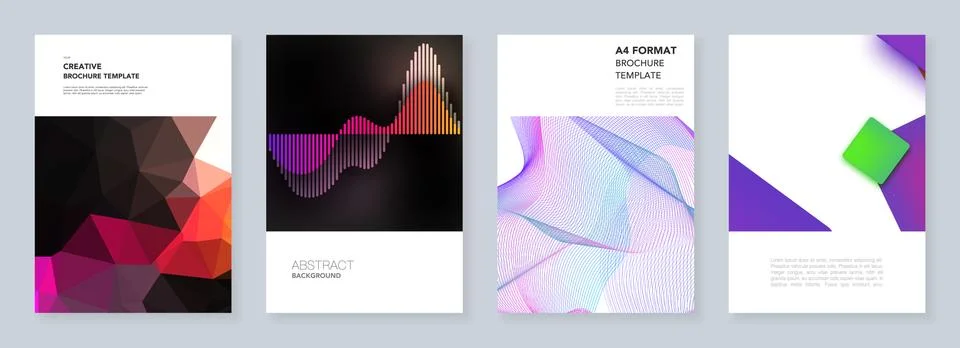 Minimal brochure templates. Templates for flyer, leaflet, brochure, report Stock Illustration