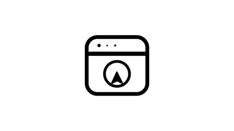 Minimal browser window with circular refresh icon animation Vidéo 335541506