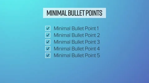 Minimal Bullet Points List Stock After Effects