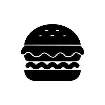 Minimal burger vector icon Stock Illustration