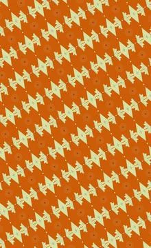 Minimal bush-shape repeat texture in spruce green, pale sage, and custard l.. Ilustración de archivo