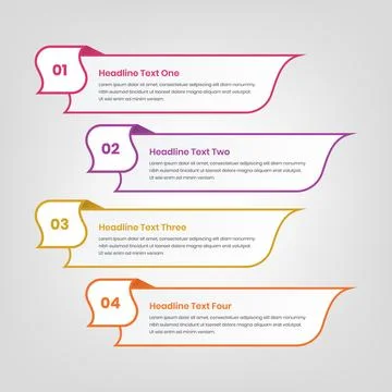 Minimal business data presentation with infographic steps or process Stock Illustration