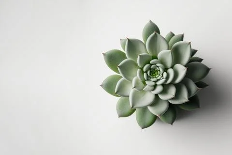 Minimal cactus on white background with copy space. Graphic design illustrati Stock Illustration