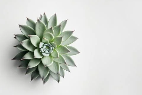 Minimal cactus on white background with copy space. Graphic design illustrati Stock Illustration