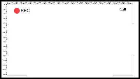 Minimal camera screen 16x9 Full HD, 8k or 4k video grid. Recording Rec led ic Stock Illustration