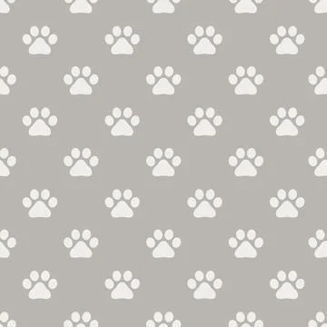 Minimal cat paws seamless pattern background Stock Illustration