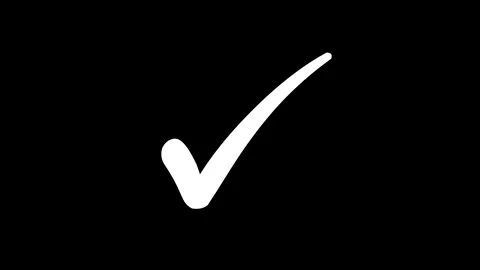 Minimal Check Mark Animation Smooth Motion Design, Animated Check Mark Symb.. Stock Footage 308082769