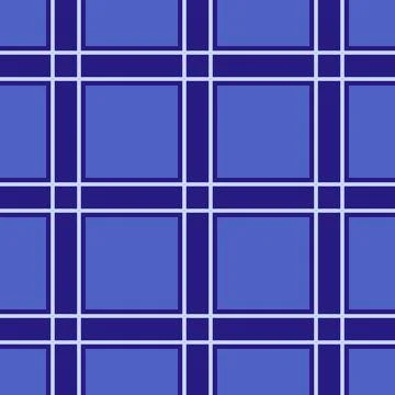 Minimal checkered textile seamless pattern in blue tones. Blue tartan Stock Illustration