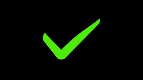 Minimal Checkmark Tick Animation, Animat... | Stock Video | Pond5
