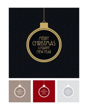 Minimal Christmas Balls on Patterned Backgrounds Stock Illustration