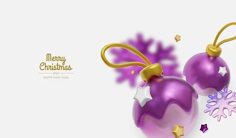 Minimal Christmas layout featuring gold ornaments, stars and snowflakes, ideal Stock Illustration