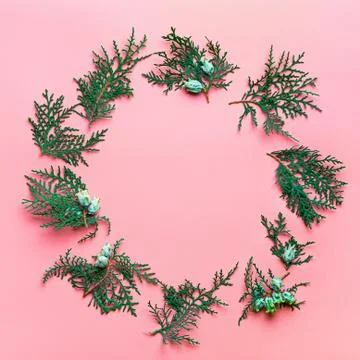 Minimal Christmas pattern with copy space Photos