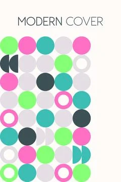 Minimal Circle Pattern Modern Cover Stock Illustration