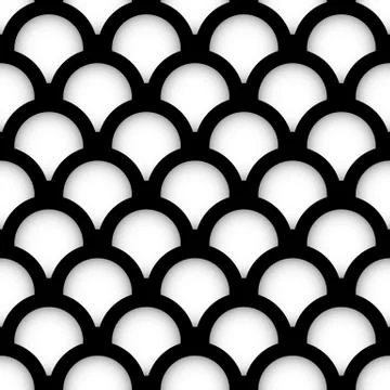 Minimal Circle Pattern - Overlapping Circles Stock Illustration