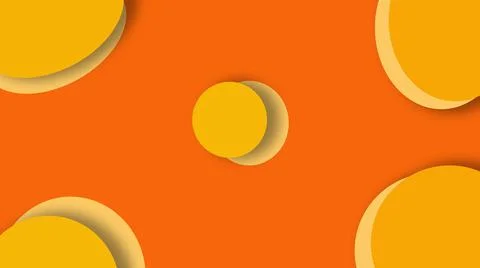 Minimal circle shape background with yellow color. Dynamic style banner desig 스톡 사진