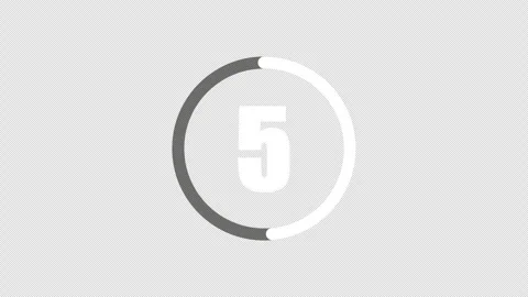 Minimal Circular Countdown Timer Animation | 10 to 0 | 4K Motion Graphic Loop Stock Footage 306659835