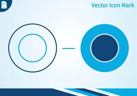 Minimal circular interface icons with outer and inner rings. 스톡 일러스트
