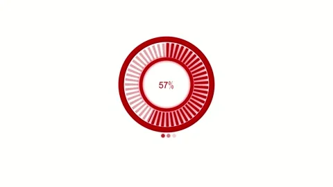Minimal circular loading progress display showing percent modern digital in.. Vidéo 336909866