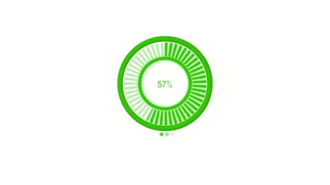 Minimal circular loading progress display showing percent modern digital in.. Video stock 336909872