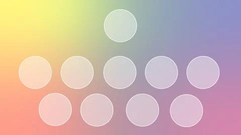Minimal circular organizational chart on soft gradient background represent.. 스톡 일러스트