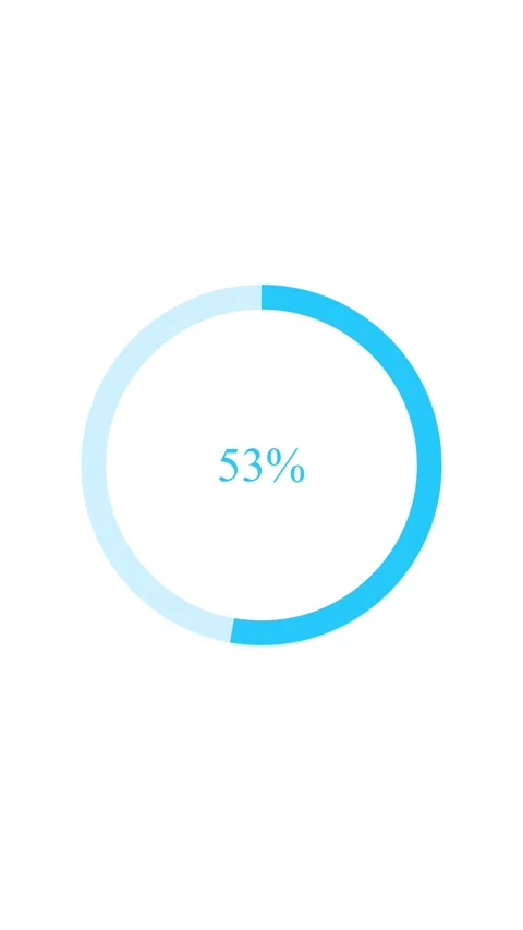 Minimal circular progress bar animation showing loading percentage from fou.. Stock Footage 339215278