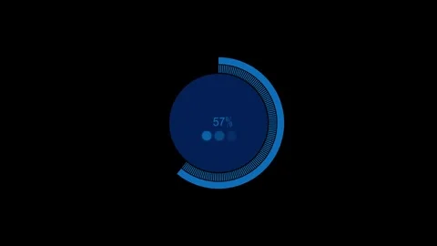Minimal circular progress indicator showing percent modern ui design elemen.. Stock Footage 336909926
